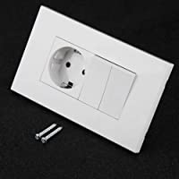 KSTE Solo enchufe montado en la pared del adaptador de enchufe del zócalo con el interruptor doble (GB Plug)